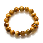 10MM GOLDEN TIGER'S EYE WITH AMBER BEADS BRACELET