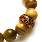 10MM GOLDEN TIGER'S EYE WITH AMBER BEADS BRACELET