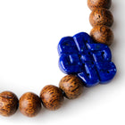 ABACUS AGAR WOOD, LAPIS LAZULI MYSTIC KNOT BRACELET