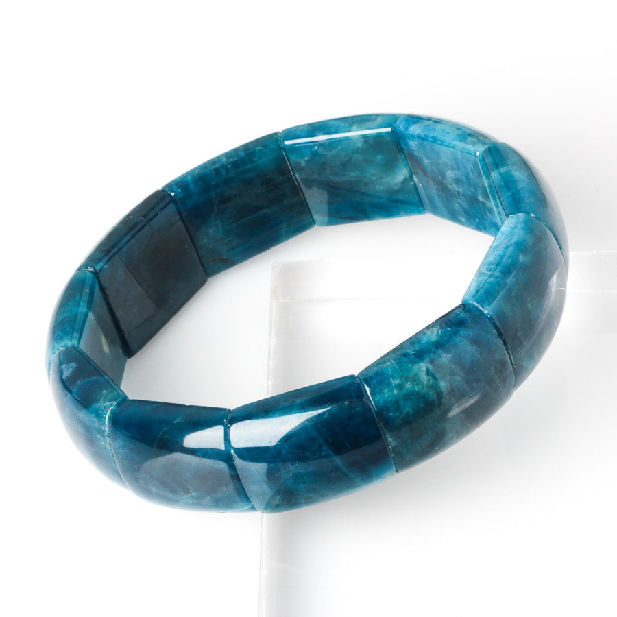 19 X 15 MM QUALITY APATITE RECTANGLE ELASTIC BANGLE