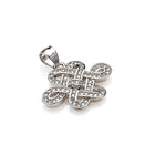 925 SILVER MYSTIC KNOT WITH CUBIC ZIRCONIA PENDANT