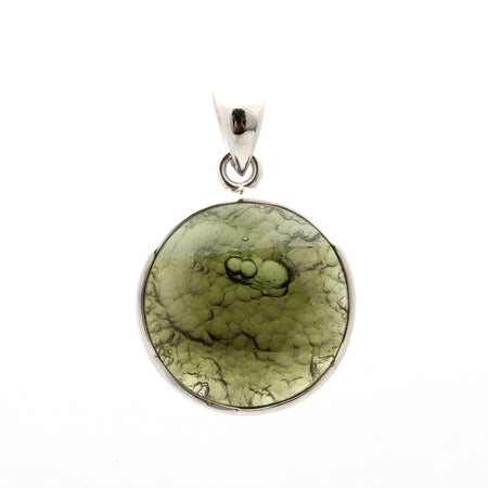 STAR OF DAVID MOLDAVITE WITH 925 SILVER PENDANT