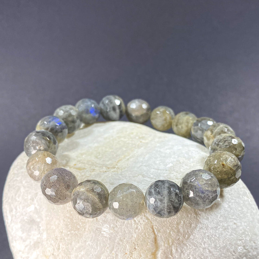 10MM FACETED LABRADORITE BRACELET