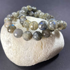 10MM FACETED LABRADORITE BRACELET