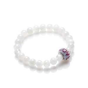 Moonstone Love Bracelet with Swarovski Love Bead