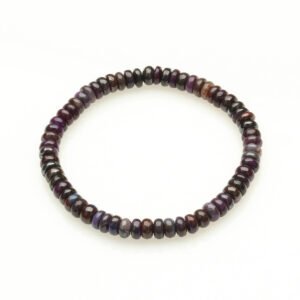 5MM SUGILITE HAMBURGER BEADS CRYSTAL BRACELET - XS