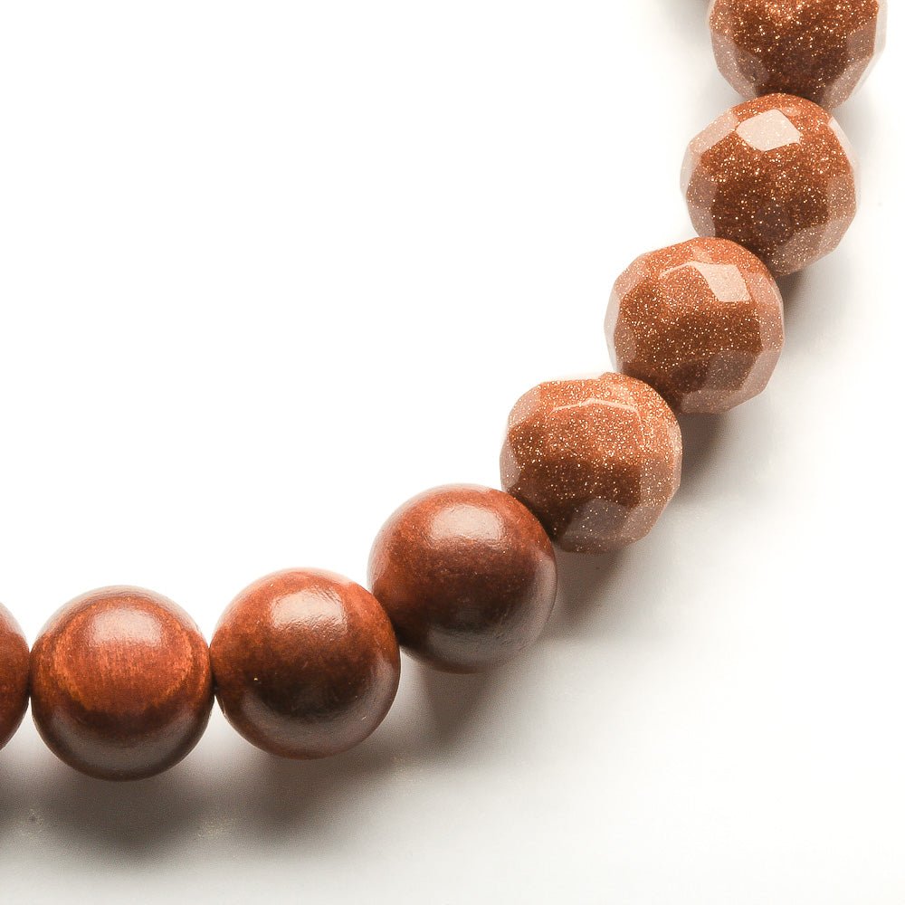 GOLDEN SANDSTONE AND DRAGON BLOOD WOOD BRACELET - Image 2