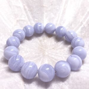 12MM BLUE LACE AGATE BRACELET